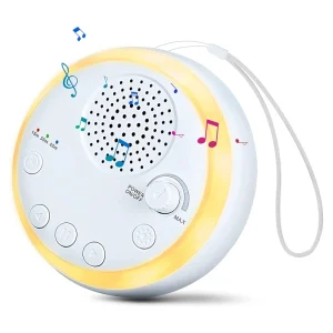 Portable Battery Powered White Noise Machine for Babies with Night Light Soothing Sleep Aid Speaker