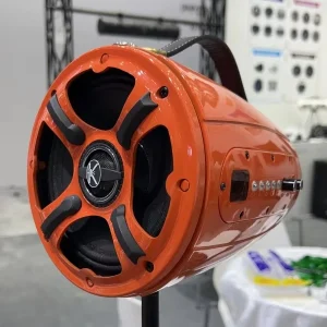 Portable Battery-powered Bluetooth Speaker with Strap Camping Karaoke Player Connect Multiple Units with LED
