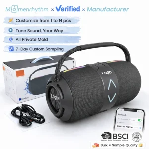 Portable Bluetooth Speaker Waterproof Wireless FM Radio Boombox High Power Sound System RGB for Parties