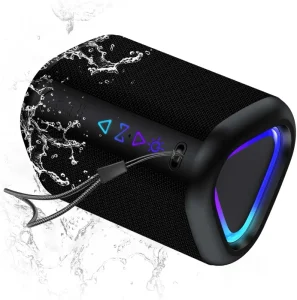 Portable Bluetooth Speaker with Lights Powerful Big Clear Sound All Day Playtime BT 5.3 TWS Paring Small Wireless Speaker