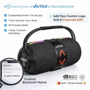 Portable Bluetooth Speakers Fast Charging Long Playtime Outdoor Indoor Customizable