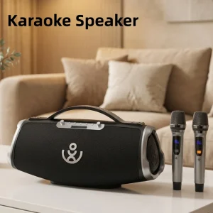 Portable Bt Speaker WOW MAX 300W Audio System with 2 Wireless Mic Speaker for Indoor & Outdoor Sports