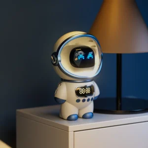 Portable FM Radio Astronaut Smart BT Speaker Astronaut Design LED Night Light Music Speaker
