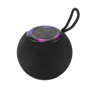 Portable Fabric Net Wireless 5.3 Speaker with Mini RGB LED Lights 5W Output 3-5 Hours Battery Life for Indoor Use