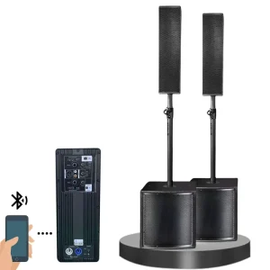 Portable Floor Standing Outdoor Column PA System with 12 Inch Subwoofer