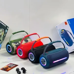 Portable Handheld Speaker with RGB LED Light Plastic Cabinet Outdoor Car Use Heavy Bass Stereo Audio