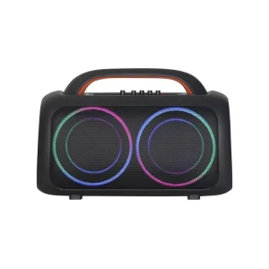 Portable KTV Audio Karaoke Speaker 2*6.5inch Mini Wireless BT Trolley RGB LED for Outdoor Mobile Square Dance Battery