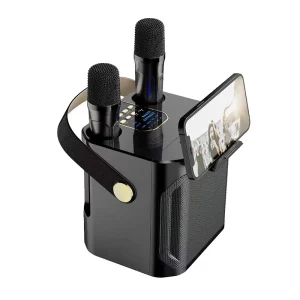 Portable Karaoke Bluetooth Speaker with Dual Microphones