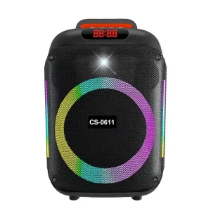 Portable Karaoke Party Speaker with Built-in Subwoofer and Tower Design for Indoor Entertainment and Home Use