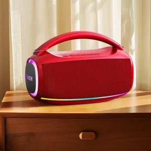 Portable Karaoke Speaker Party LED Light With Bluetooth Speaker Wireless Mic For PA Outdoor Concert Sound Activated