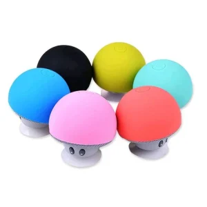 Portable Mini Wireless BT IPX4 Waterproof Speaker Silicone Suction Cup Mushroom Design Battery Home Theatre Party Outdoor