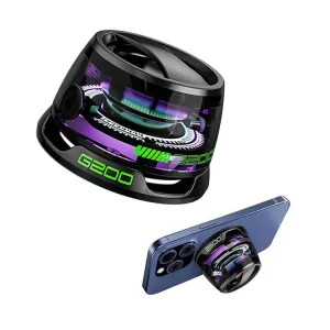 Portable Mini Wireless Speaker Clock RGB Lighting IP65 Waterproof Magnetic Phone Holder Audio Playback Home Theatre