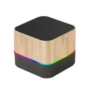 Portable Mini Wood Speaker Bamboo Vintage Square Loudspeaker
