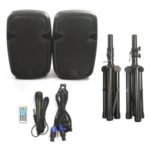 Portable Outdoor Audio Stand Set PA High Power 800W Built in DSP with BT MP3 TWS Active Plastic Audio System Digital Speaker