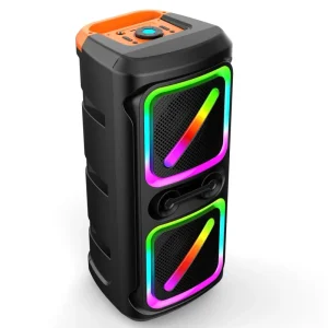 Portable Outdoor Speaker System with Microphone RGB Party Lights 5.2 Built-in Mic & Display