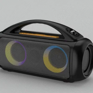 Portable Outdoor Speaker with Colorful Light Show and Wireless Microphone Karaoke Speaker for Outdoor