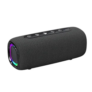 Portable Outdoor Wireless Speaker RGB Light & Subwoofer Waterproof Audio Boombox for Gaming