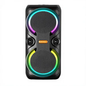 Portable Party Speaker with RGB Light and Bluetooth TWS for Outdoor Gathering Beach and DJ Event