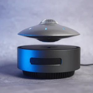 Portable Plastic Audio Player for Parties, Home Theater, Mobile Phones, DC Power, Automatic Lift-Down Floating UFO Speaker