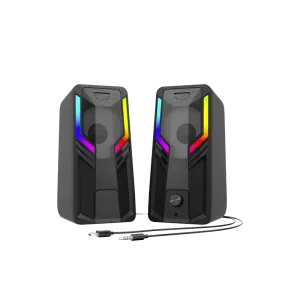 Portable RGB Light 3.5mm Gaming Speaker for Music and Video Computer Sound Speakers