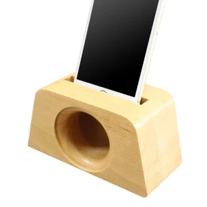 Portable Real Wood Beech Phone Speaker Triangular Portable Speaker
