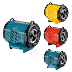 Portable Rechargeable 18V Battery Powered Stereo for Cordless Bluetooth Speaker Wireless with 20W DC Output