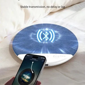 Portable Sleep Speaker Pillow Speaker Style with Wireless LED Night Light and Bluetooth Music Playback for Bedside Relaxation