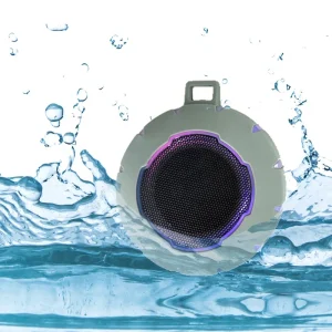Portable Small Waterproof Wireless Speaker Built-in Mic Colorful LED Light 30-50W Output 10m Range for Computer Mobile Phone