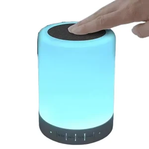Portable Smart Touch Wireless BT Speaker Player LED Colorful Night Light Bedside Table Lamp Support TF With Mic
