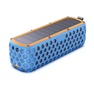 Portable Solar Powered Wireless Speaker Waterproof Shockproof Outdoor Music Player with LED Flashlight for Camping Hiking