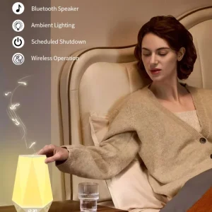Portable Speaker Digital Time Display RGB App Control Rechargeable Battery White Noise Sleep Aid Sound
