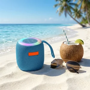 Portable Speaker Mini Waterproof Outdoor Beach Speaker RGB Light Wireless Speaker for Travel Camping