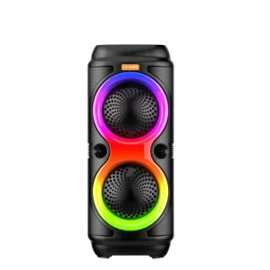 Portable Speaker RGB LED Mini Outdoor Audio Player Box Home Use Rechargeable Battery USB for Wireless Charger