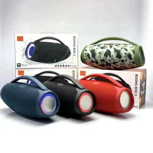 Portable Speaker RGB LED Wireless Speaker Box for Party Home Kids Karaoke Compact Audio System for Computer & Outdoor Use