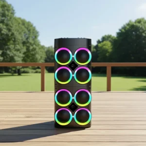 Portable Speaker USB Charging RGB Long Battery Life Deep Bass Full Range Audio Wireless Mic