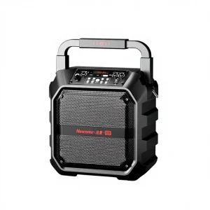 Portable Speaker with Dual Wireless WiFi Multi-Input Plug and Play Outdoor Karaoke Sound Box for Home Party Camping