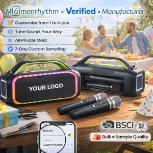 Portable Wireless Bluetooth Speaker Outdoor with Colorful Lights Built-in Microphones Rechargeable OEM
