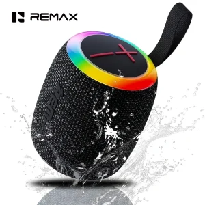 Portable Wireless Bluetooth Speaker with RGB Light TWS Connectivity Waterproof Outdoor Speaker with AUX TF Card FM Mode