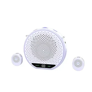 Portable Wireless Microphone Speaker Multi-Functional Voice Amplifier with Clear Sound & Howling Cancellation for Presentation