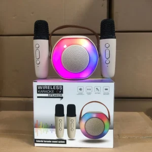 Portable Wireless RGB LED Battery Powered Mini Home & Outdoor Karaoke Singing Speaker