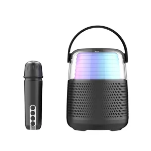 Portable Wireless Speaker Stereo Subwoofer Soundbar with LED Light Mic Home Theater KTV Sound System