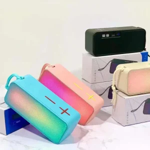 Portable Wireless Speaker with RGB LED Lighting Mini 3W Plastic Passive Speaker Portable Stereo MP3 Music Player