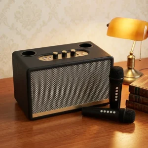 Portable Wireless V5.3 HD Sound Quality Karaoke Bluetooth Speaker with Mic Indoor Outdoor Karaoke Speaker