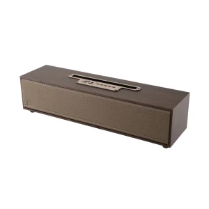Portable Wooden Wireless Holder BT Speaker with FM Radio Super Bass Stereo Wooden Speaker