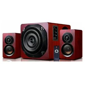 Powered Bookshelf Speakers Optical Input Wireless Studio Monitors Field Speaker 80w Wood Grain