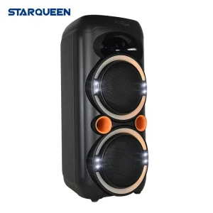 Powerful Bass Crystal Clear Sound Dual 6.5 Inch Shiny Party Audio TWS Bluetooth Portable Baffle Amplified Speaker