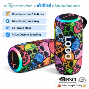 Printed Speaker Bluetooth Portable Fashion Pattern RGB Wireless TWS Sound Box Gift