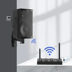 Professional 12 Inch Metal Wall Hanging Indoor Wireless Subwoofer Speaker with Hi Res Audio for Conference Dance Karaoke Bar Use