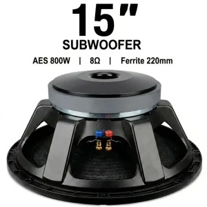Professional 15 Inch Subwoofer Speaker 800W AES High Power Bass Driver Ferrite Magnet Woofer For Club Concert Sound System