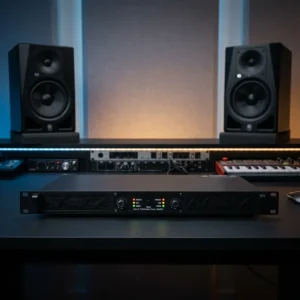 Professional 2 Channel 400W 8 Ohm Stable XLR Power Amplifier with Hi Res Audio for Stage Performance and Surround Sound Systems